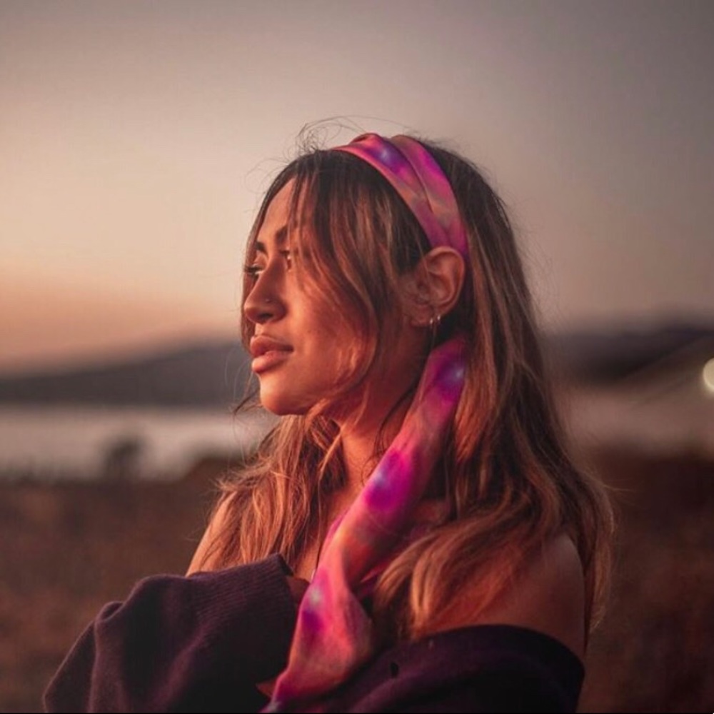 Silk psychedelic scarf